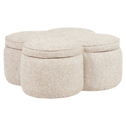 Poef & Voetenbank Corbeau sand tweed