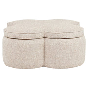 Poef & Voetenbank Corbeau sand tweed