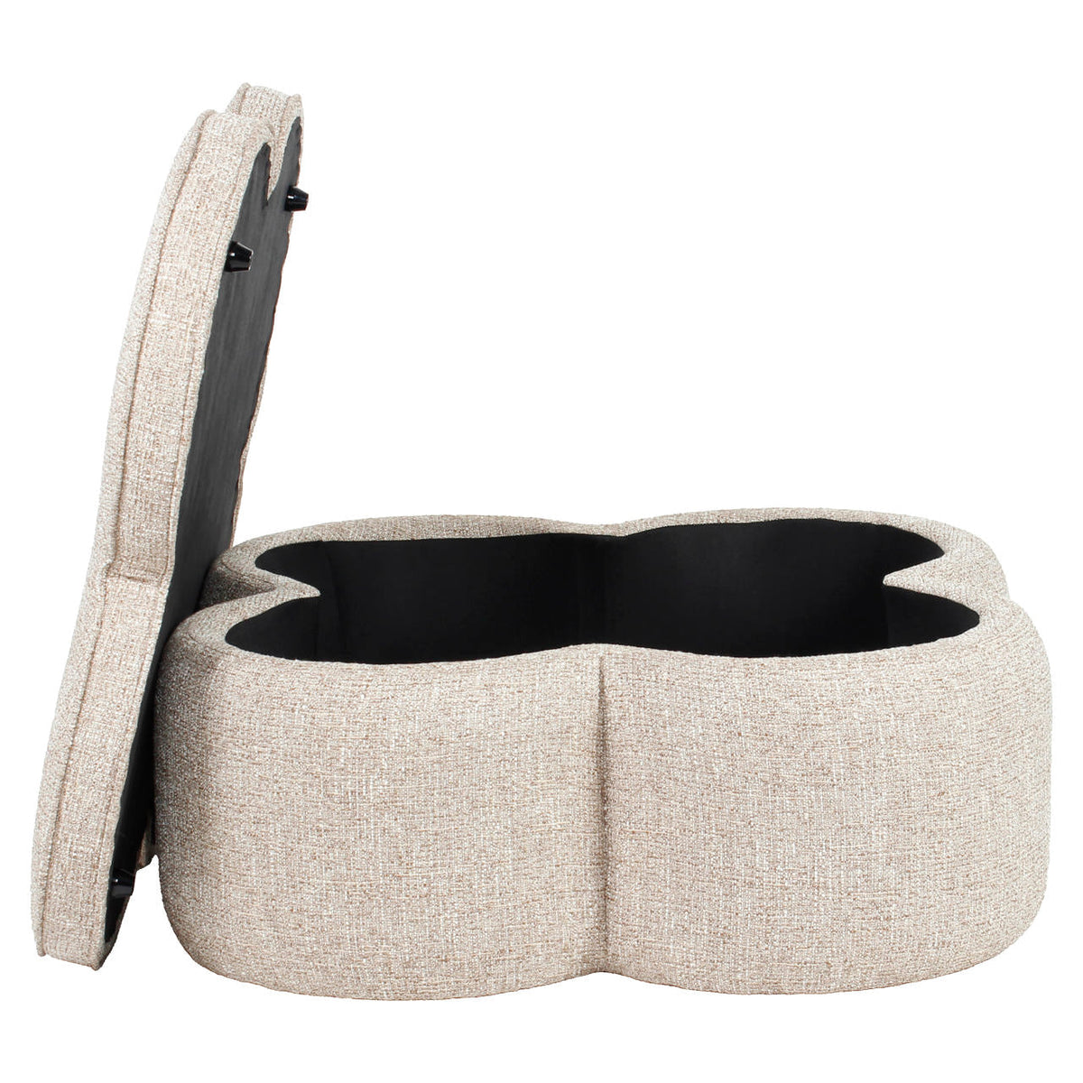 Poef & Voetenbank Corbeau sand tweed