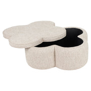 Poef & Voetenbank Corbeau sand tweed