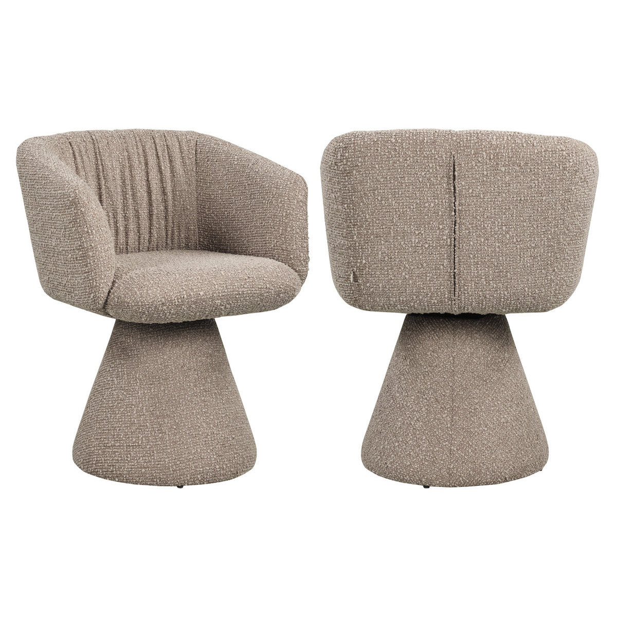 Eetkamerstoel Madeline mocca chunky swivel