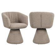 Eetkamerstoel Madeline mocca chunky swivel