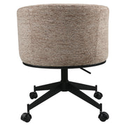 Eetkamerstoel Rochenne mocca linear swivel on wheels