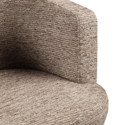 Eetkamerstoel Rochenne mocca linear swivel on wheels