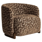 Lounge stoel Hannah brown labyrinth fire retardant