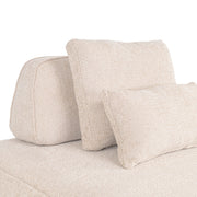 Bank Tudor natural boldweave 1-seater movable backrest
