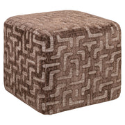 Poef & Voetenbank Ciela brown labyrinth
