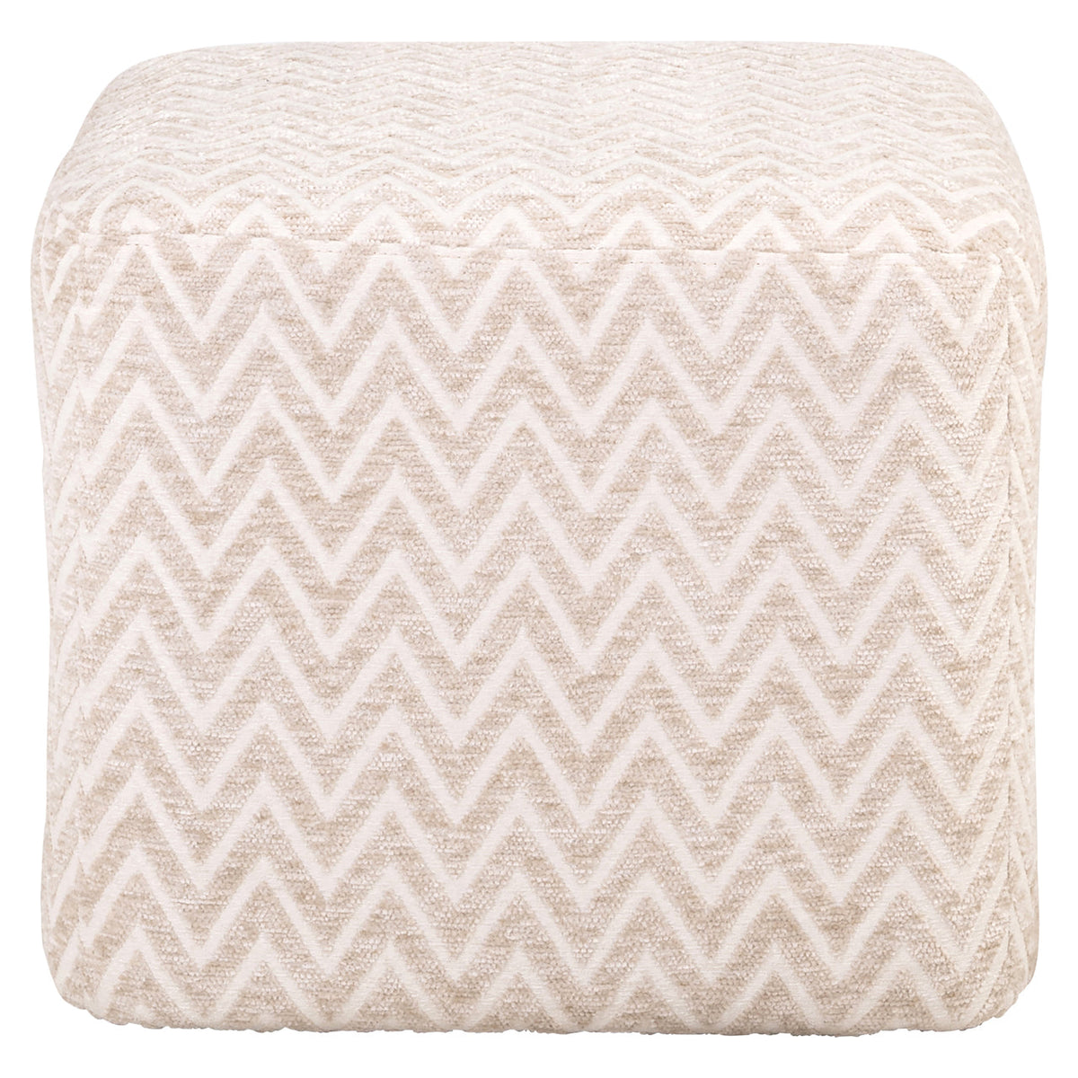 Poef & Voetenbank Ciela beige chevron