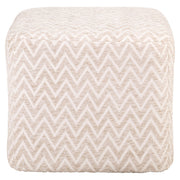Poef & Voetenbank Ciela beige chevron