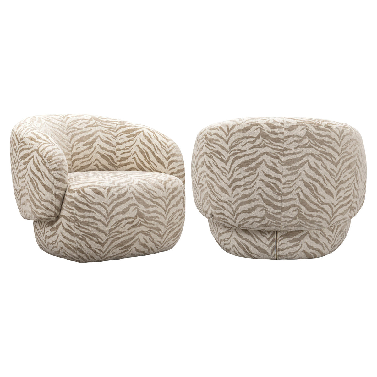 Lounge stoel Milano beige tiger
