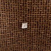Lounge stoel Marina brown blockweave swivel fire retardant