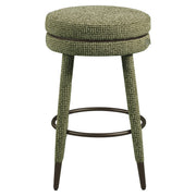 Counterstoel Tenashar green blockweave swivel