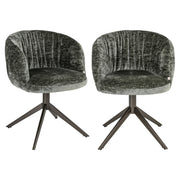 Eetkamerstoel Cassi sage chenille swivel