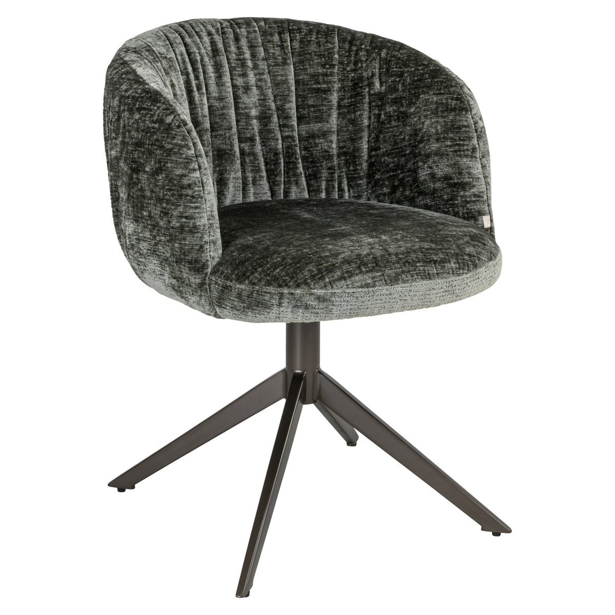 Eetkamerstoel Cassi sage chenille swivel