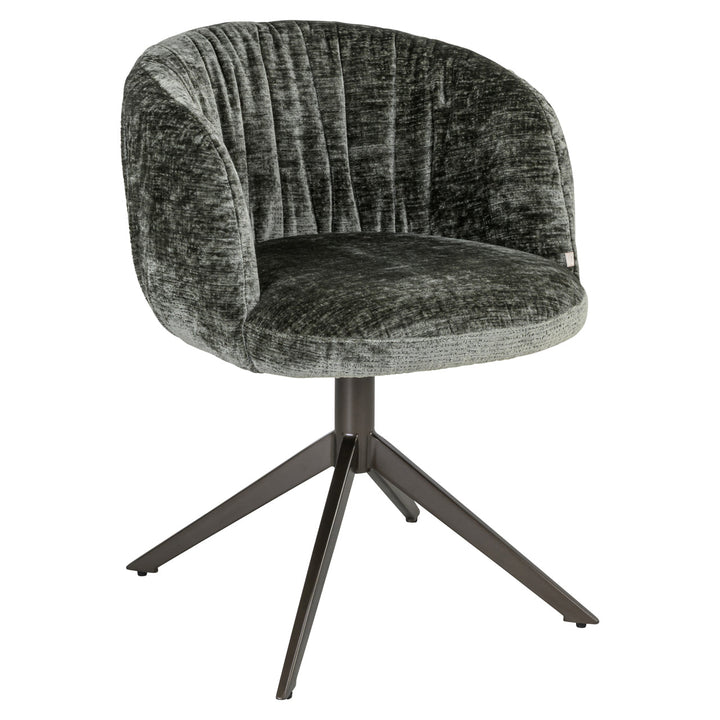 Eetkamerstoel Cassi sage chenille swivel
