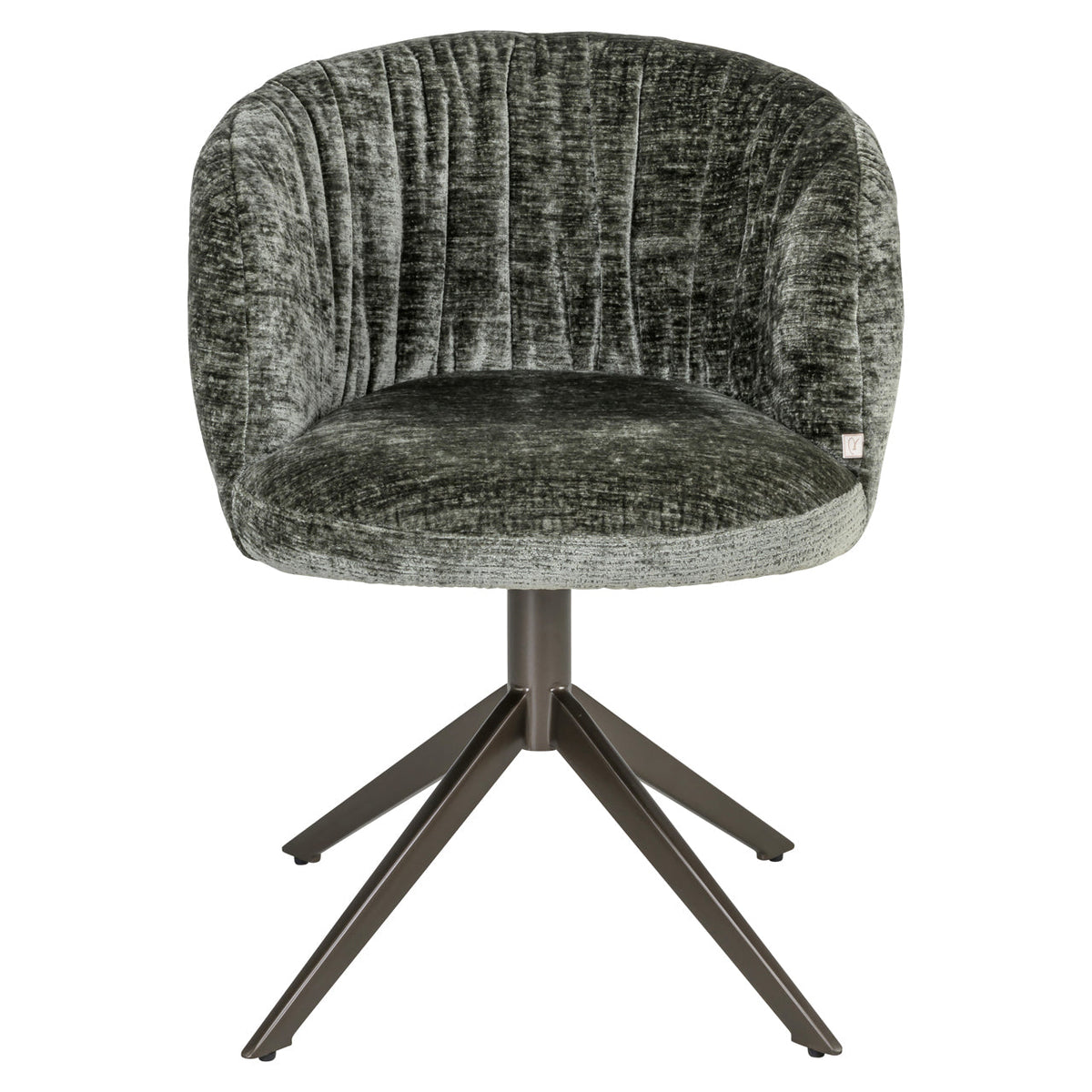 Eetkamerstoel Cassi sage chenille swivel