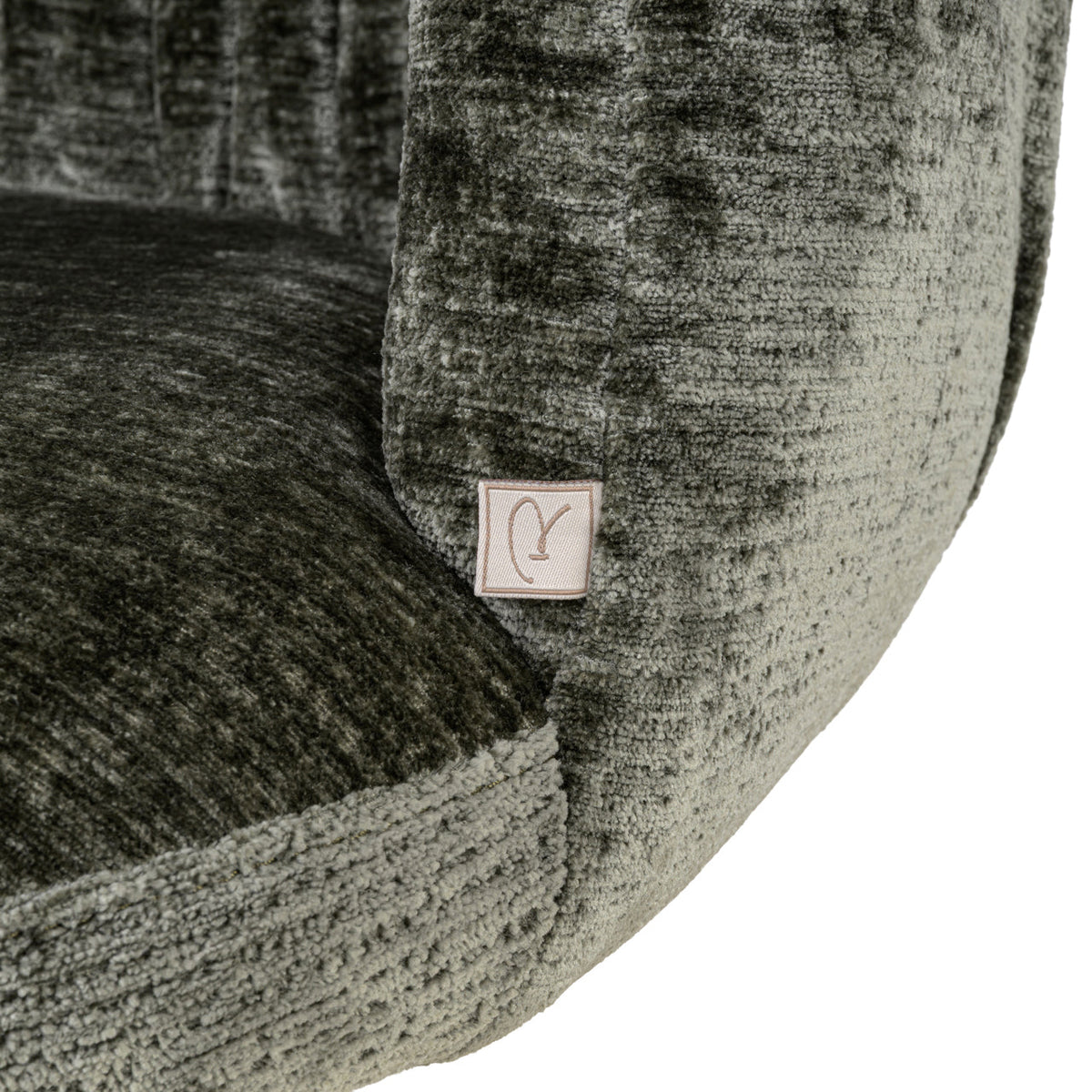 Eetkamerstoel Cassi sage chenille swivel