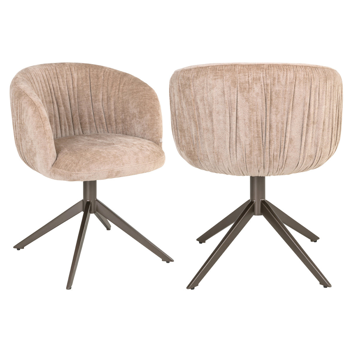 Eetkamerstoel Cassi sand soft swivel
