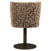 Eetkamerstoel Fiona brown labyrinth swivel