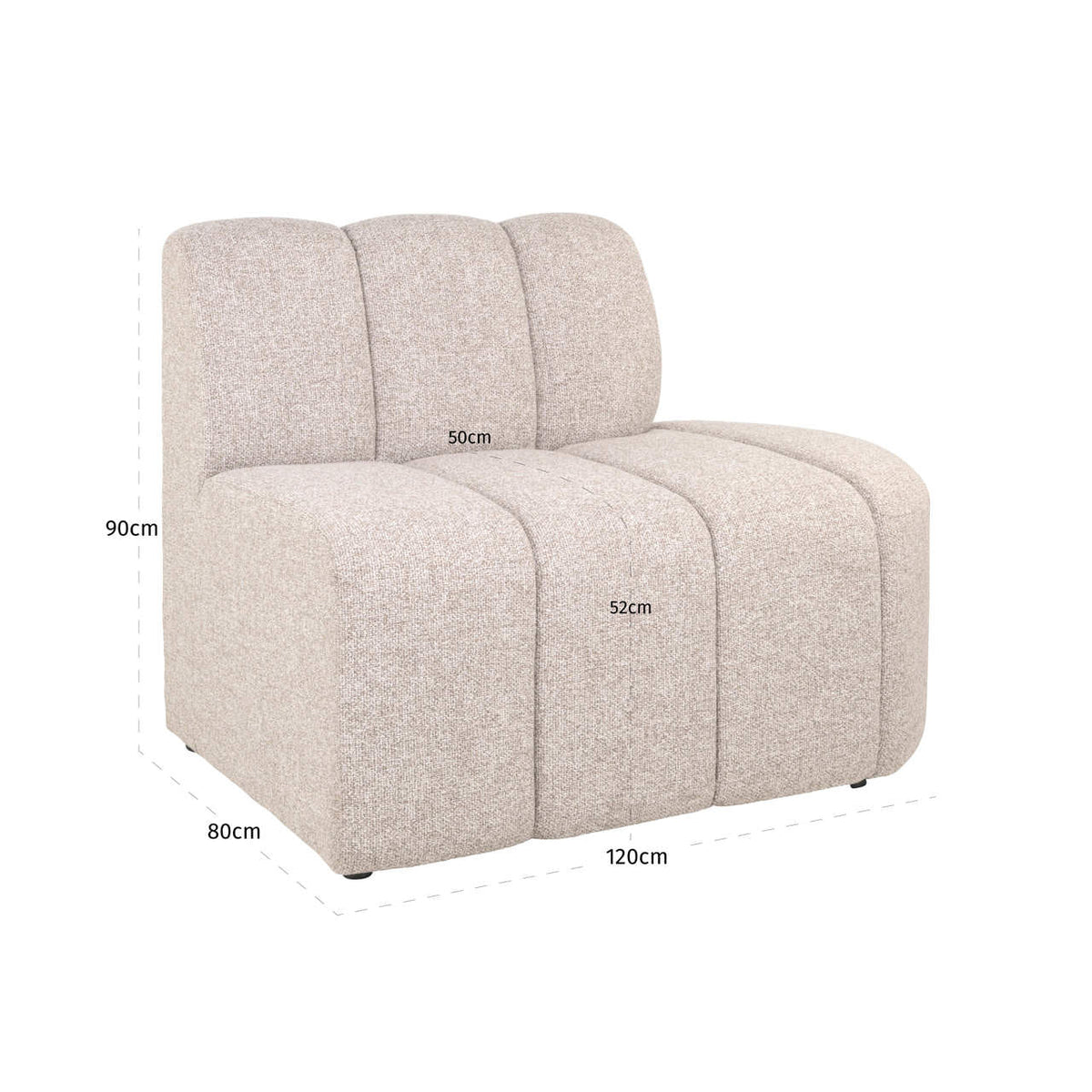 Eetkamer bank Landmark customized open end right straight - fully upholstered