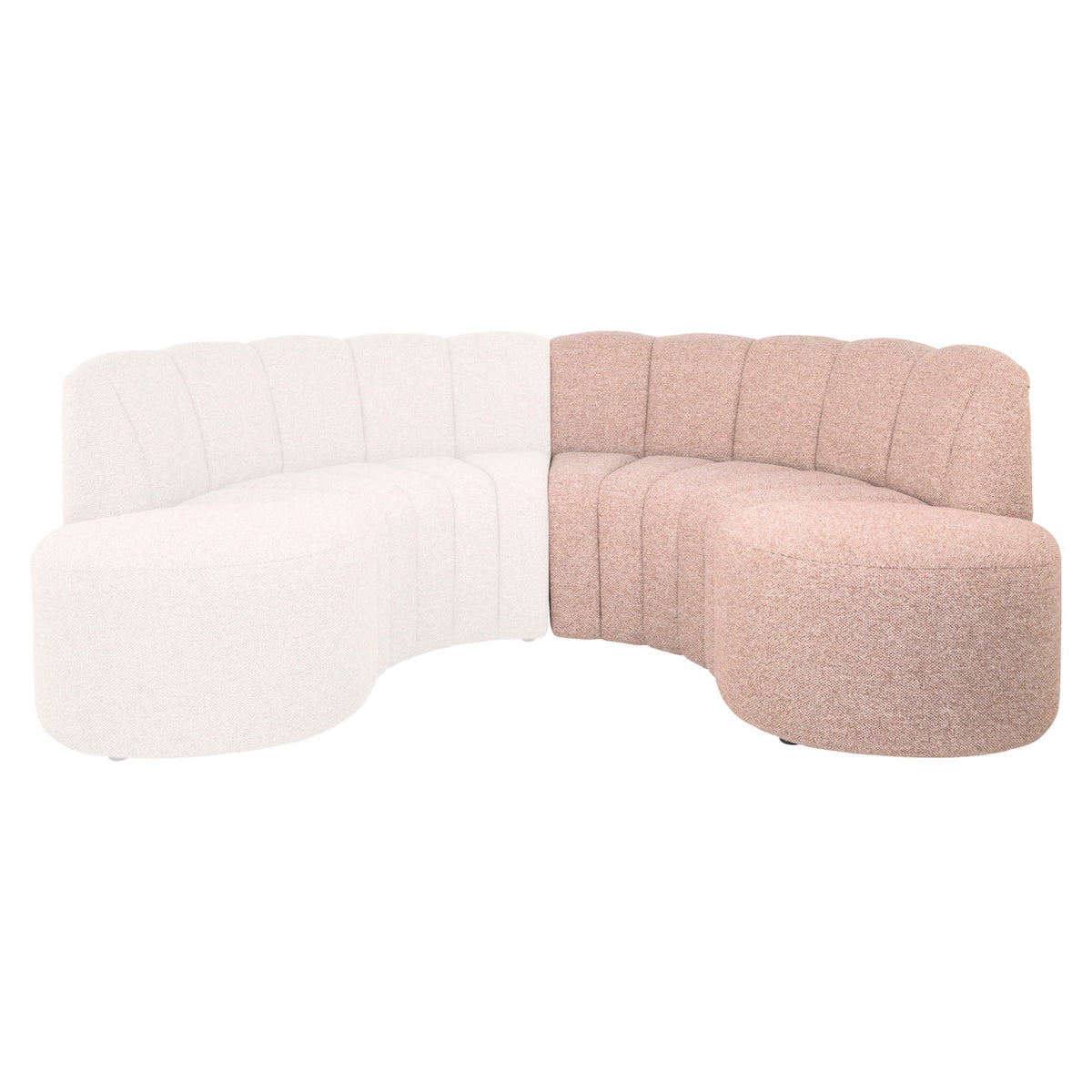 Eetkamer bank Landmark cayenne cognac open end right round - fully upholstered