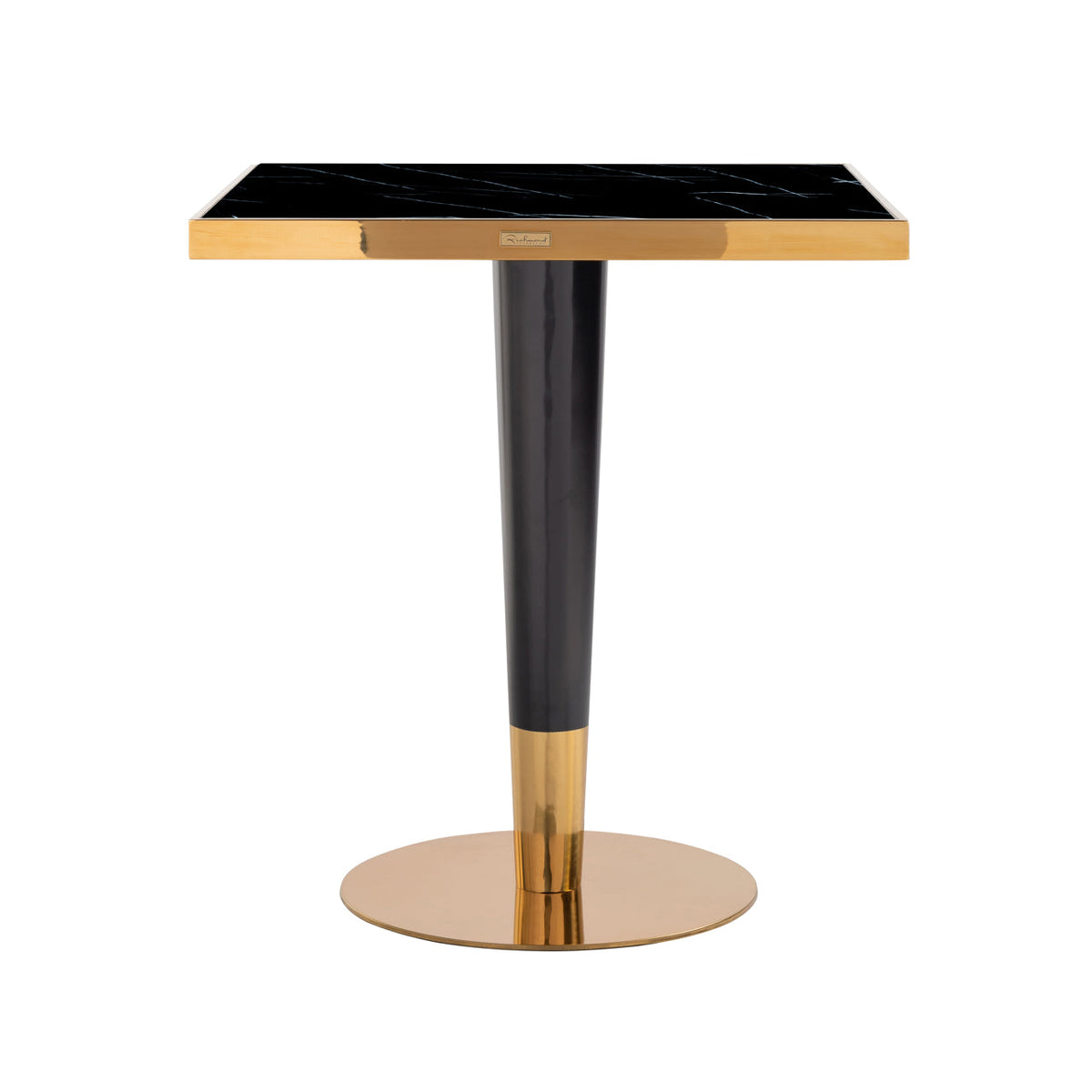 Bistrotafel Can Roca black/gold 70x70