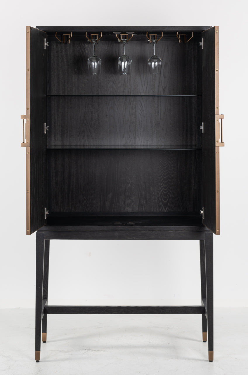 Opbergkast Bloomville brass shagreen