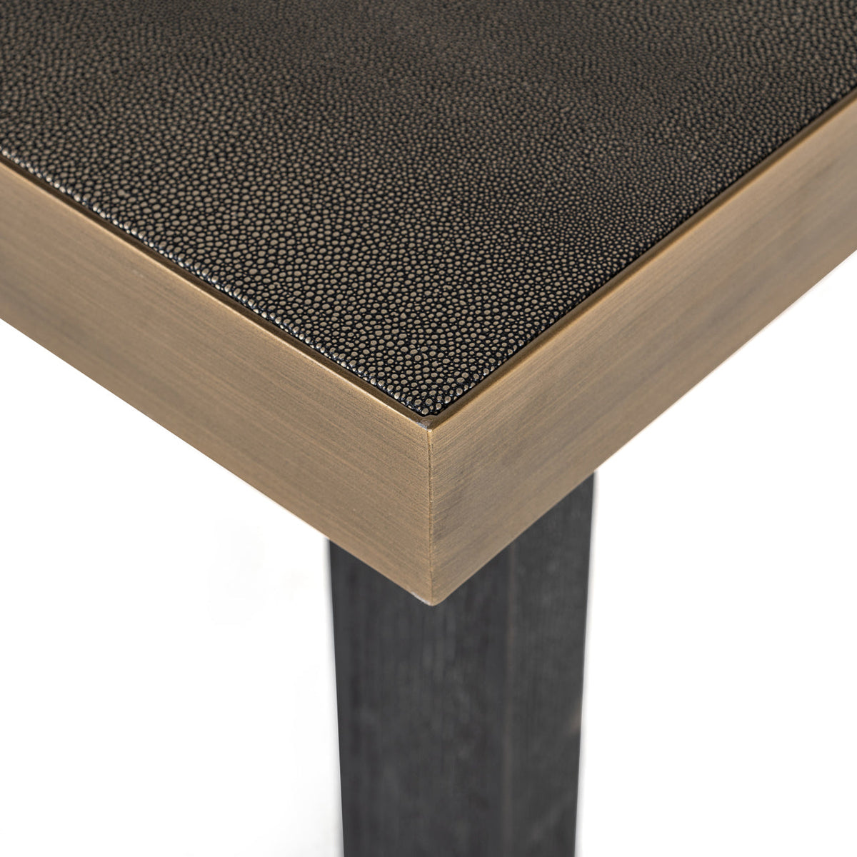 Eettafel Bloomville brass shagreen incl. glass top 230