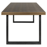 Eettafel Bloomville brass shagreen incl. glass top 230