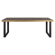 Eettafel Bloomville brass shagreen incl. glass top 230