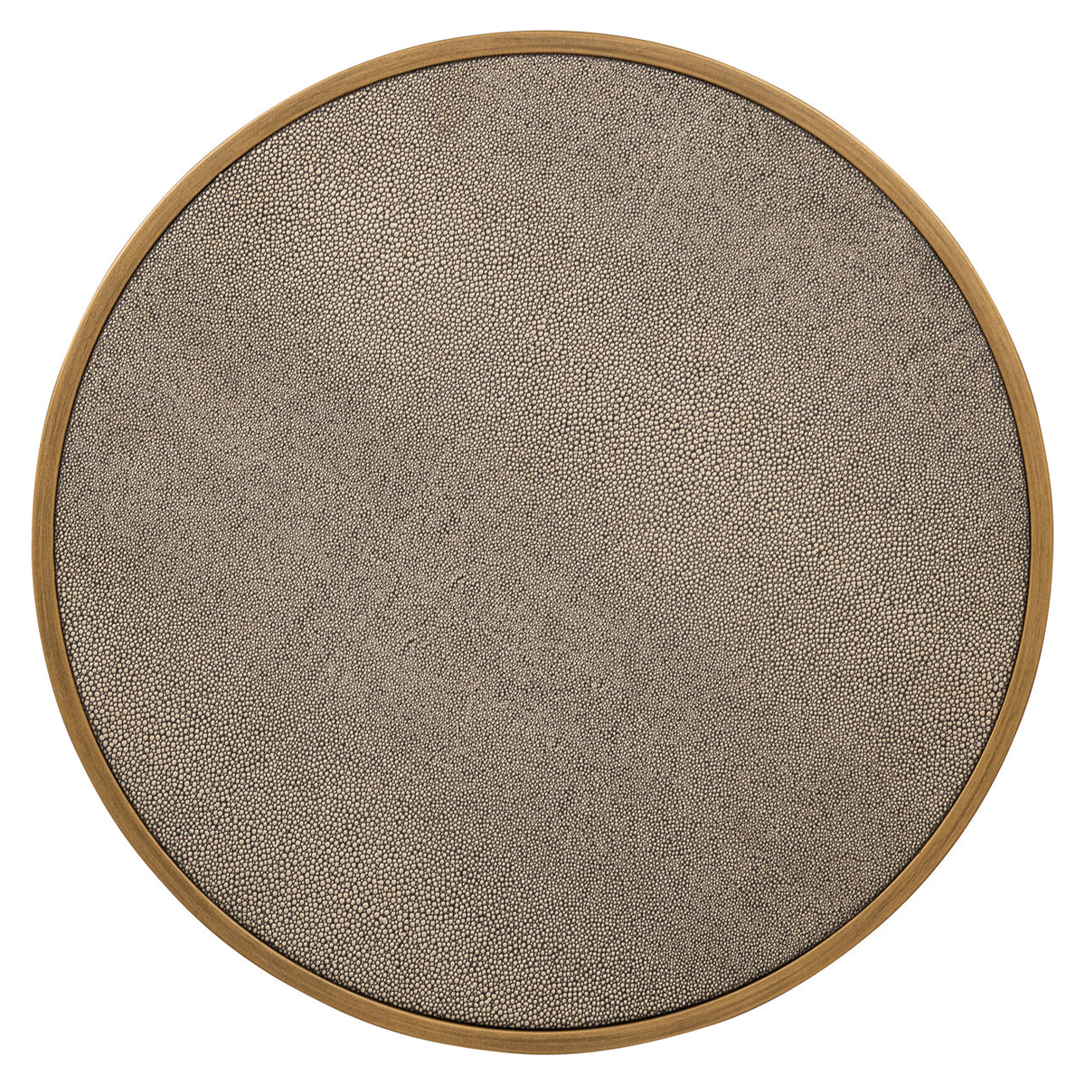 Bijzettafel Bloomville brass shagreen incl. glass (Set of 2)
