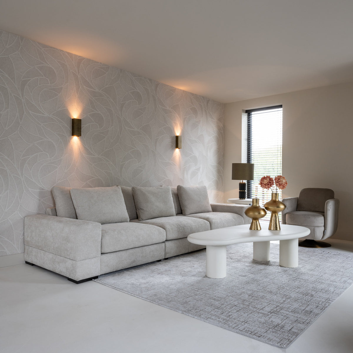 Salontafel Bloomstone white 160x80