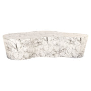 Buiten salontafel Rockyard white marble look