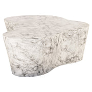 Buiten salontafel Rockyard white marble look