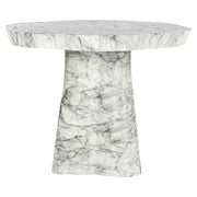 Outdoor eettafel Rockyard white marble look 100Ø