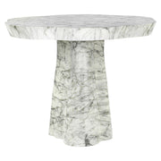 Outdoor eettafel Rockyard white marble look 100Ø