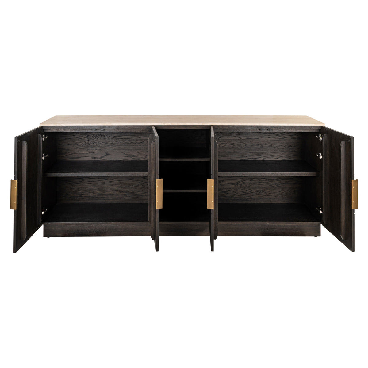 Dressoir Claremont brown  4-doors 2-shelves