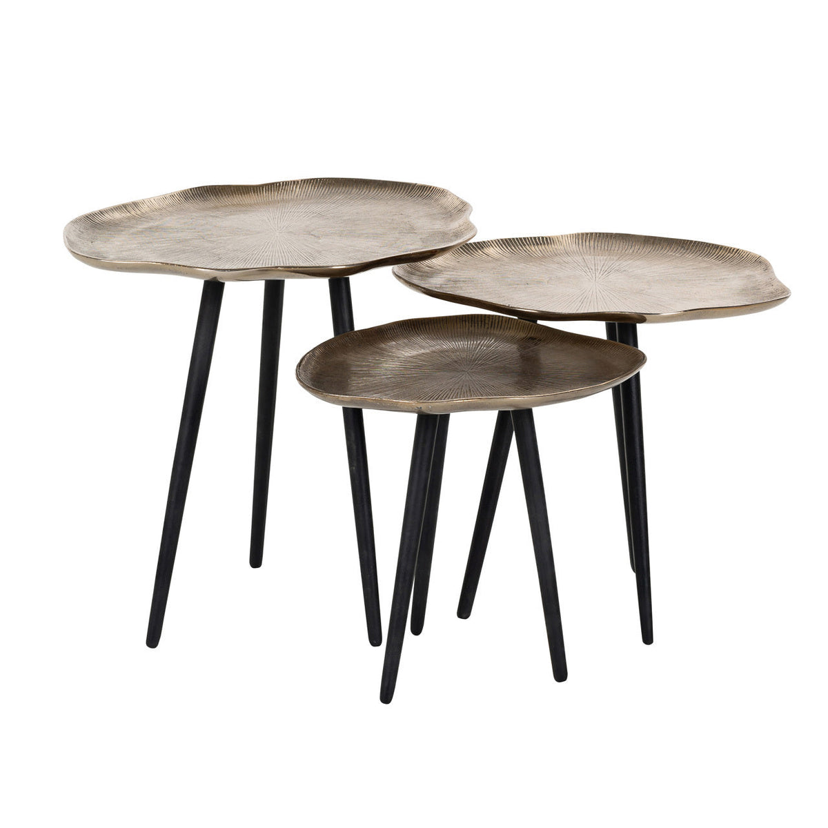 Salontafel Volenta champagne gold (Set of 3)