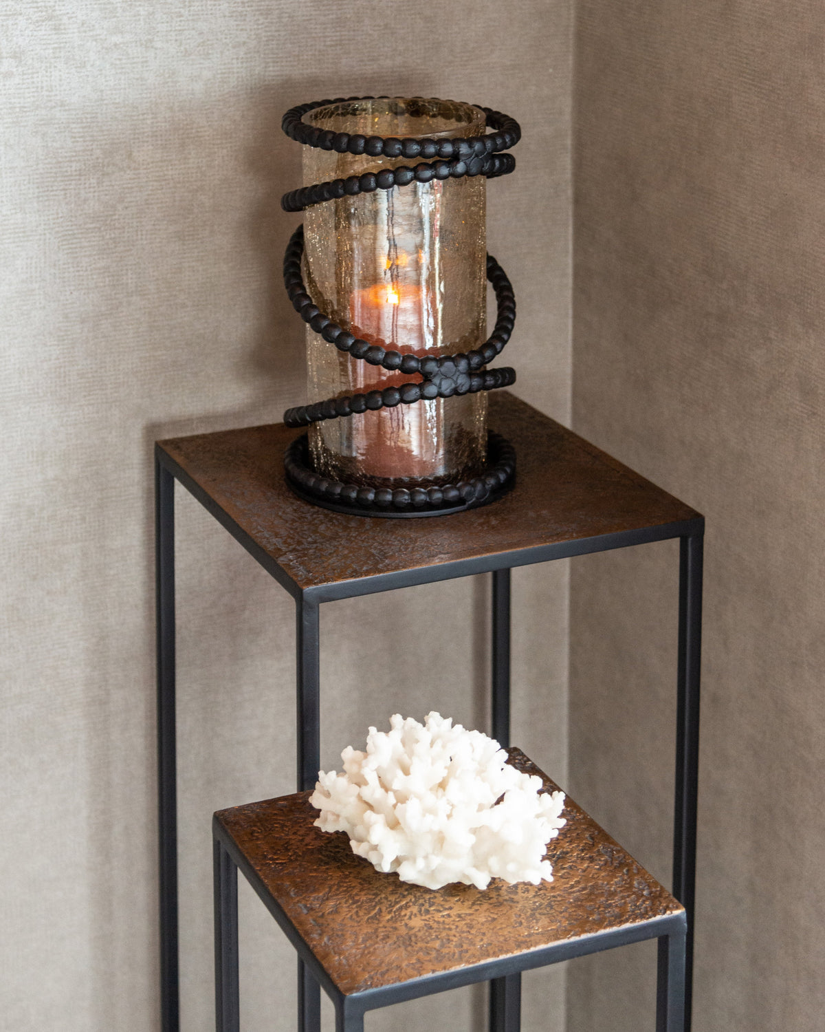 Windlicht Edison black