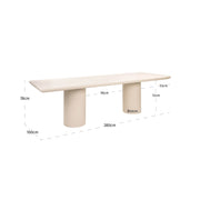 Outdoor eettafel Urban Bloom sandstone 280