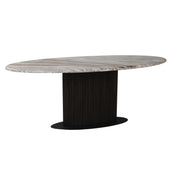 Eettafel Rashford Blush beige oval 200