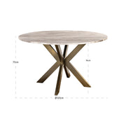 Eettafel Bottega Blush beige 140Ø
