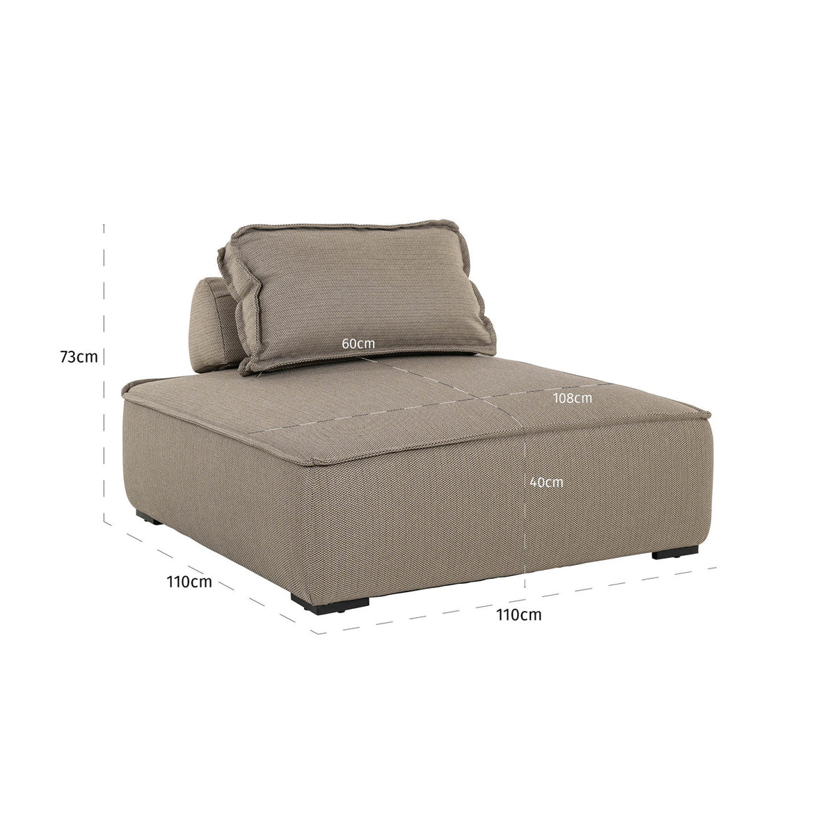 Outdoor lounge stoel Jondal taupe