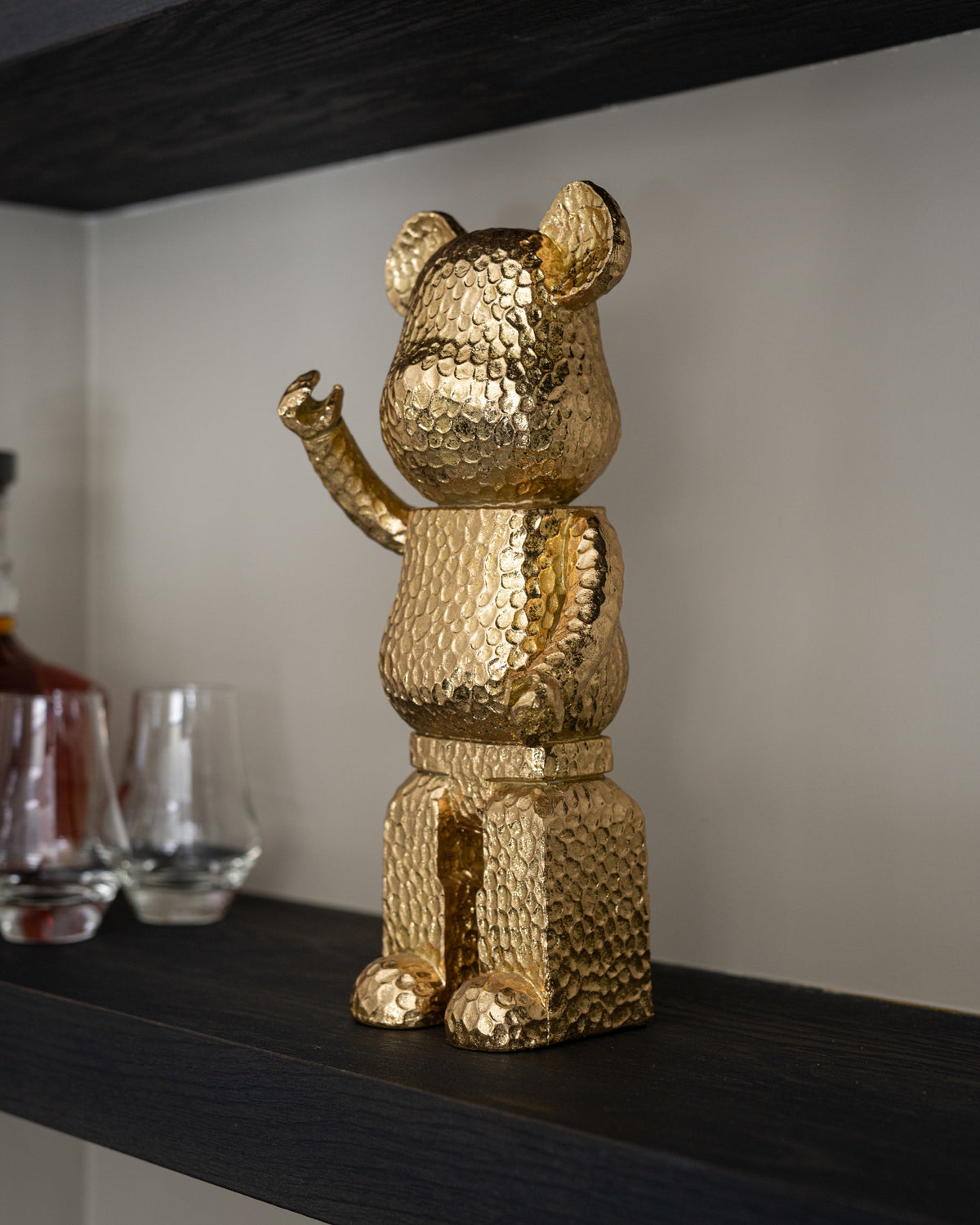 Decoratief object Bear gold standing