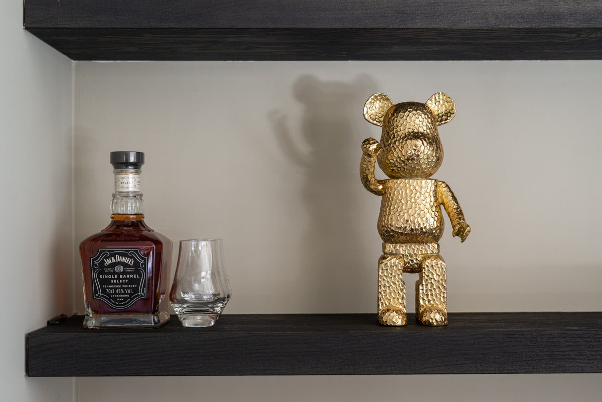 Decoratief object Bear gold standing