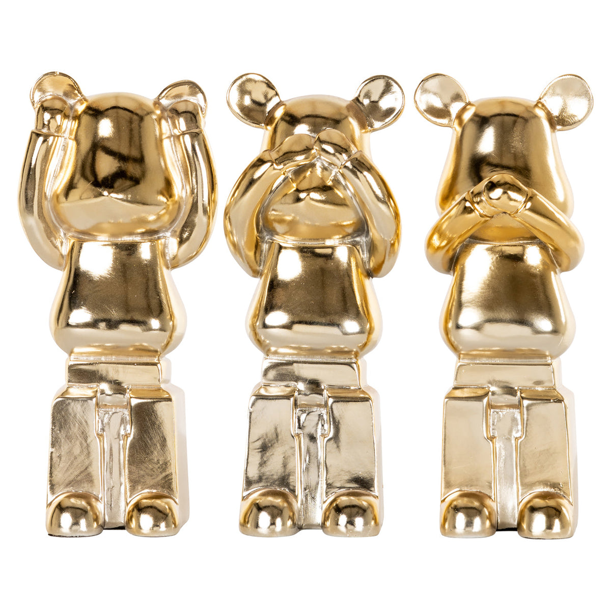 Decoratief object Berna gold (Set of 3)