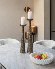 Kandelaar Moan brushed gold small