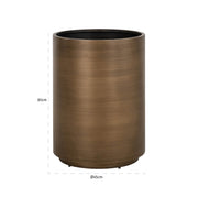 Plantenbak Dira brushed gold 45Ø