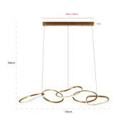 Hanglamp Flyn brushed gold