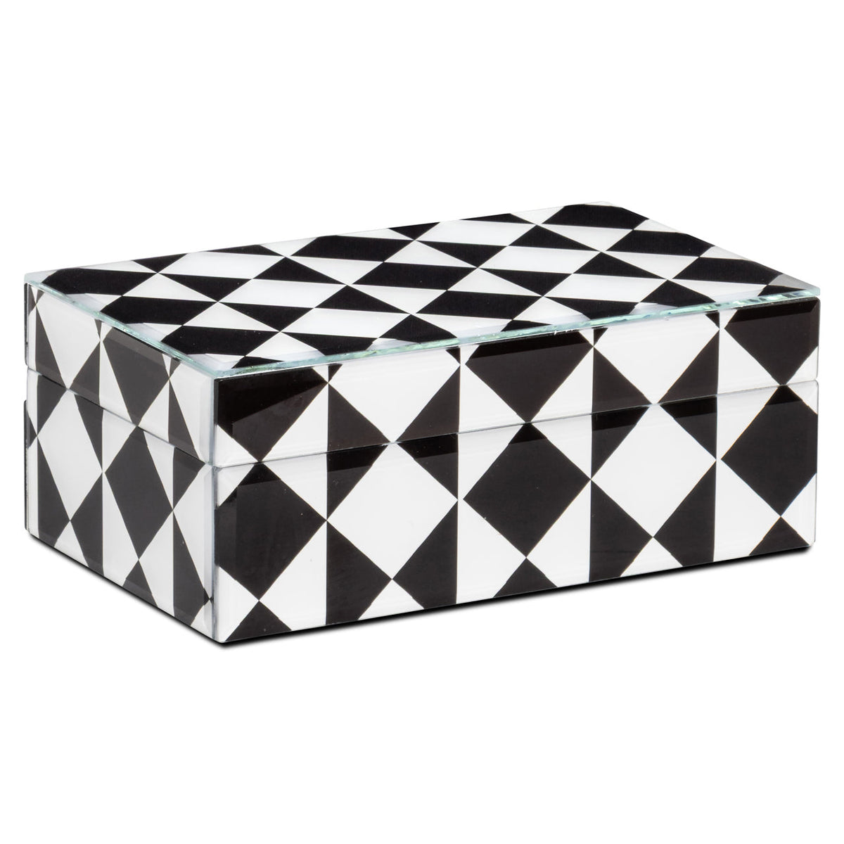 Opbergdoos Silas black/white small